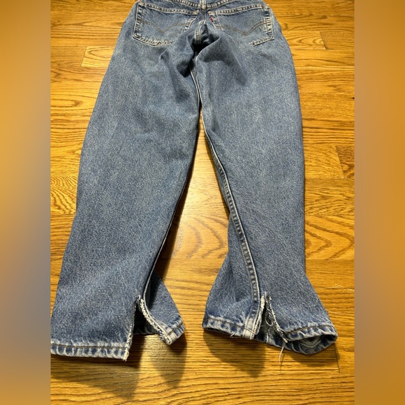Vintage Levi’s 550 Relaxed Student Jeans High Rise Tapered 90s Y2K Red Blank Tab - Picture 8 of 11